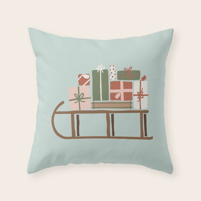 Christmas Sleigh Throw Pillow Gallery Image 6