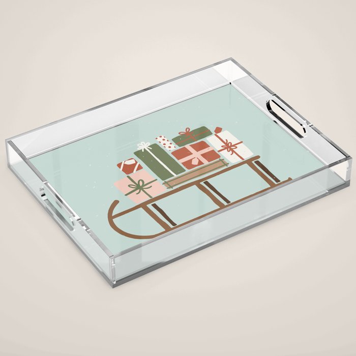 Christmas Sleigh Acrylic Tray Gallery Image 1