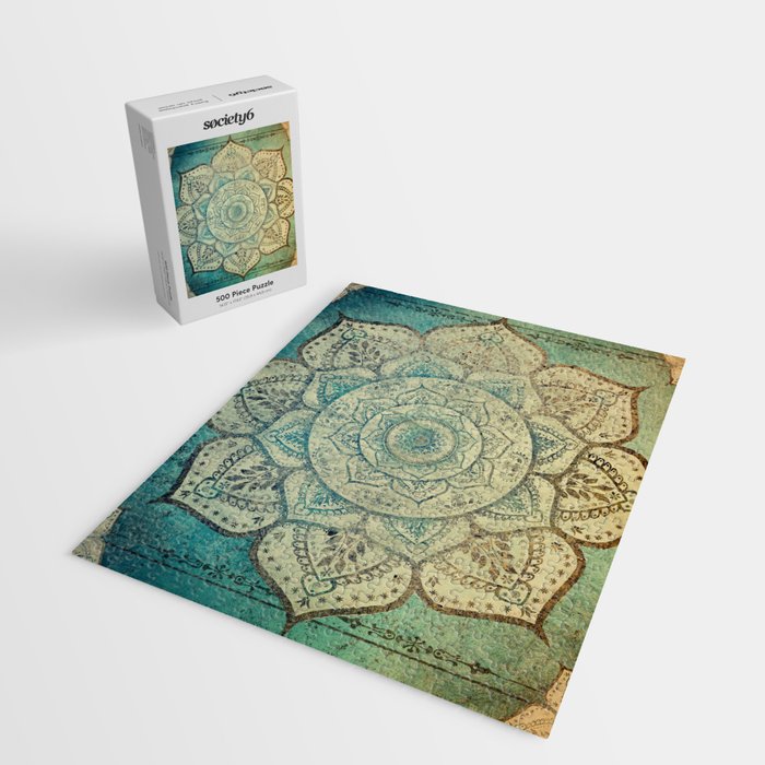 Faded Bohemian Mandala Jigsaw Puzzle Gallery Image 2