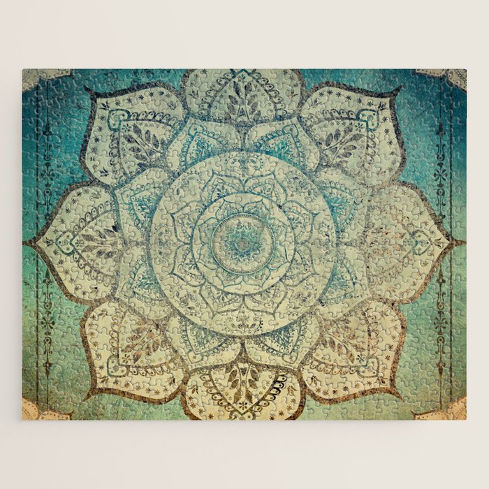 Faded Bohemian Mandala Jigsaw Puzzle Gallery Image 1