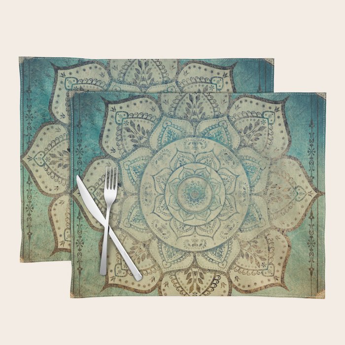 Faded Bohemian Mandala Placemat Gallery Image 1