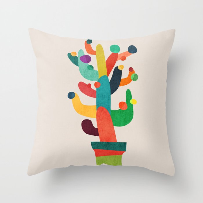 Whimsical Cactus Throw Pillow Gallery Image 6