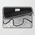 New Orleans Map Gray Laptop Sleeve Gallery Image 2
