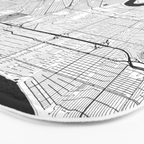 New Orleans Map Gray Bath Mat Gallery Image 3