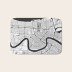 New Orleans Map Gray Bath Mat Gallery Image 1