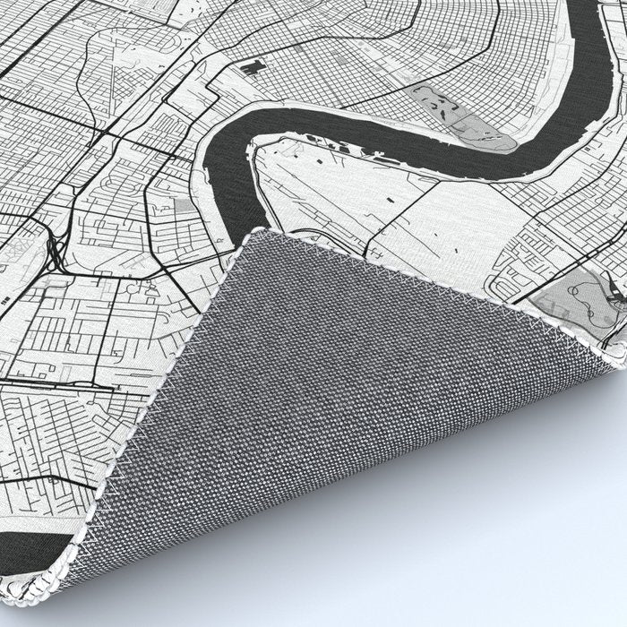 New Orleans Map Gray Rug Gallery Image 4