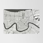 New Orleans Map Gray Rug Gallery Image 2