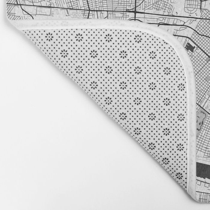 New Orleans Map Gray Bath Mat Gallery Image 2