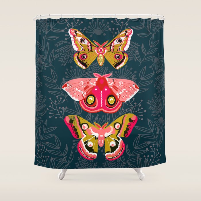 Lepidoptery No. 4 by Andrea Lauren Shower Curtain Gallery Image 1