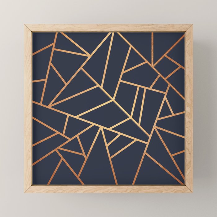 Copper and Midnight Navy Mini Art Print Gallery Image 1