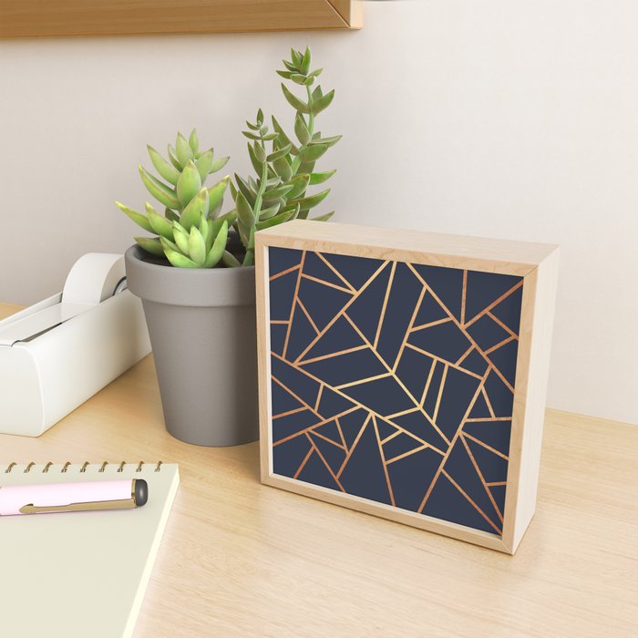 Copper and Midnight Navy Mini Art Print Gallery Image 2