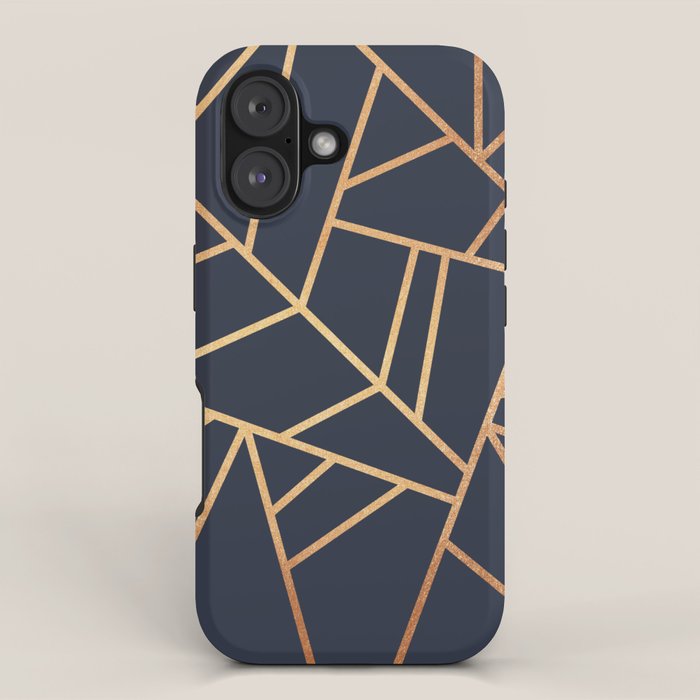 Copper and Midnight Navy iPhone Case Gallery Image 1