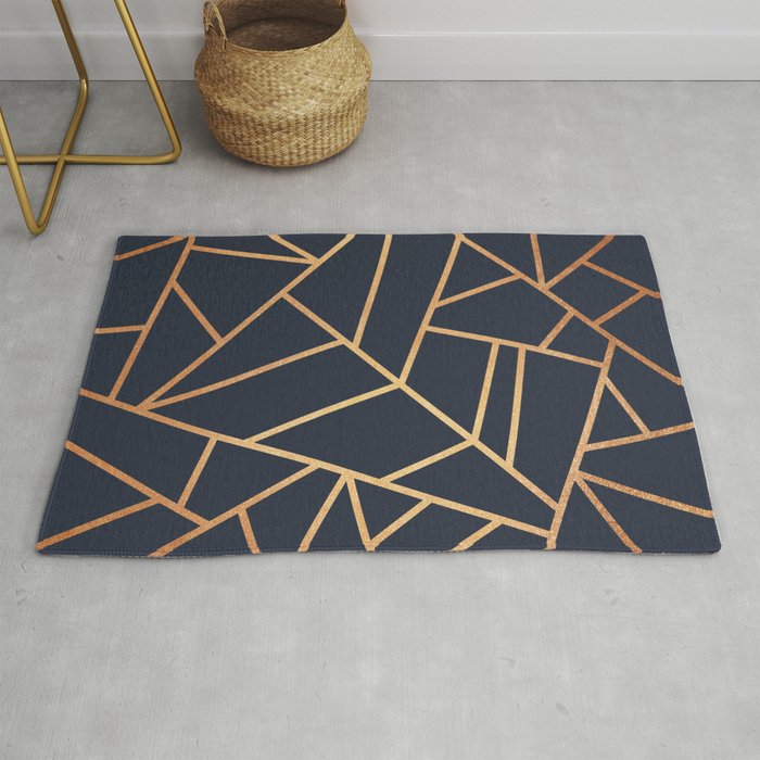 Copper and Midnight Navy Rug Gallery Image 1