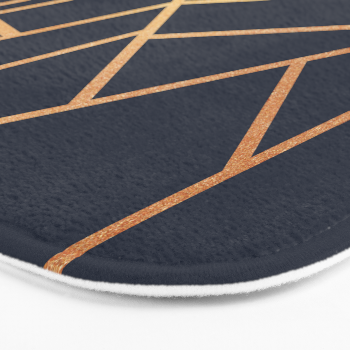 Copper and Midnight Navy Bath Mat Gallery Image 3