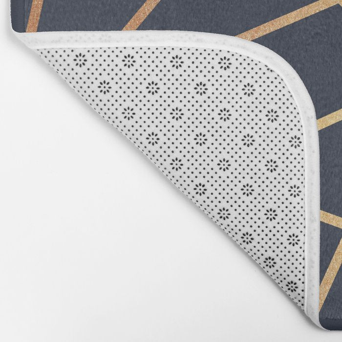 Copper and Midnight Navy Bath Mat Gallery Image 2