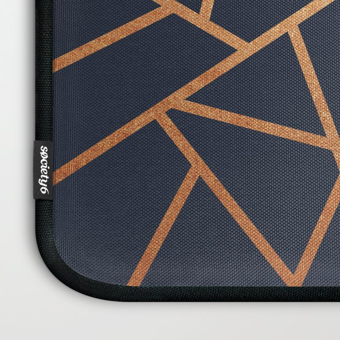 Copper and Midnight Navy Laptop Sleeve Gallery Image 3