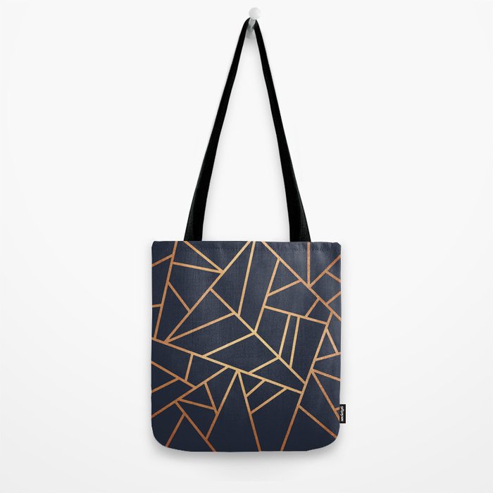 Copper and Midnight Navy Tote Bag Gallery Image 2