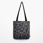 Copper and Midnight Navy Tote Bag Gallery Image 2