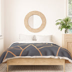 Copper and Midnight Navy Duvet Cover Gallery Image 3