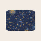 Dark blue zodiac abstract YB Bath Mat Gallery Image 1