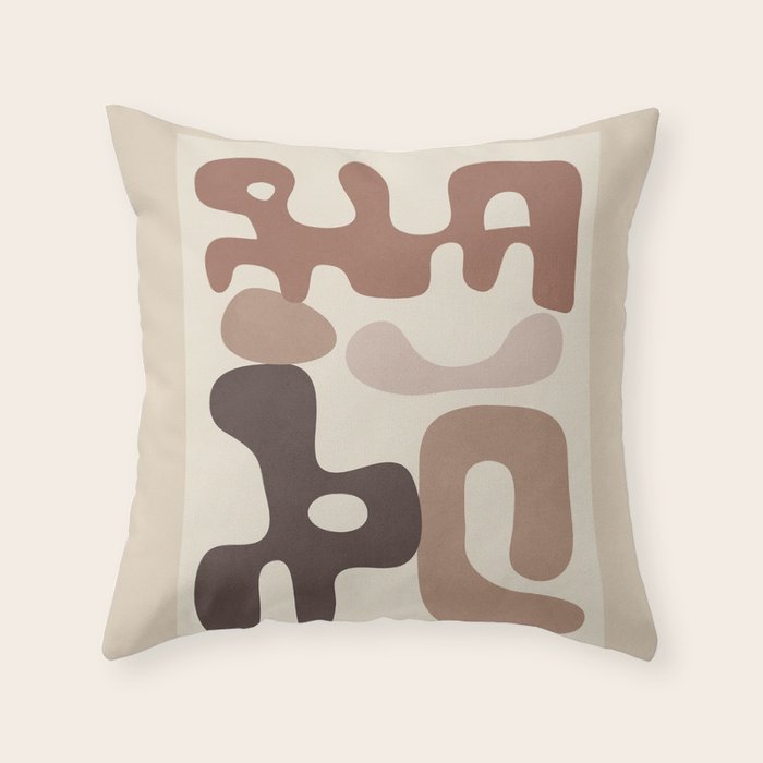 Fluid Whispers V Throw Pillow Gallery Image 1