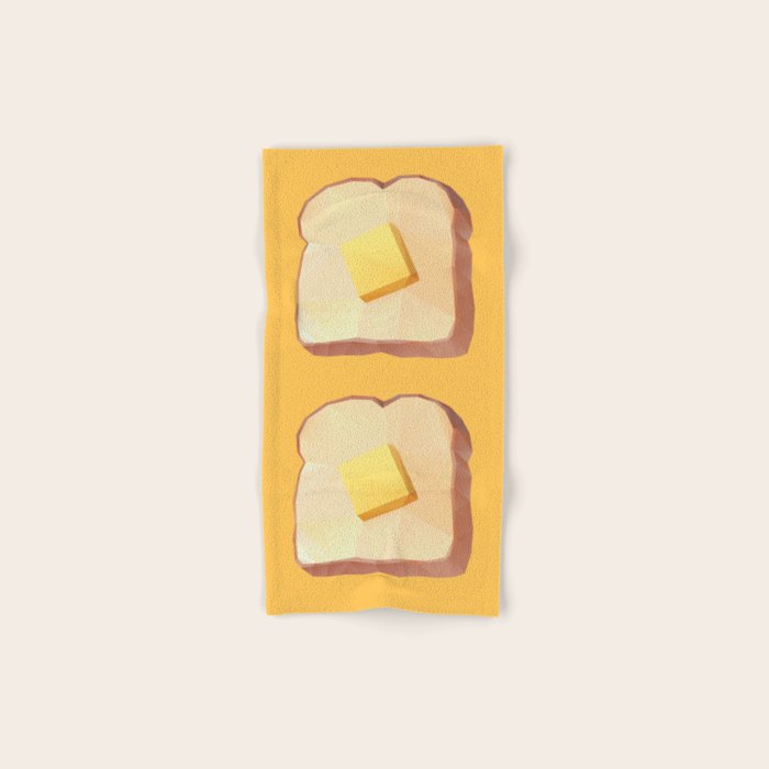Toast with Butter polygon art Bath Towel Gallery Image 1