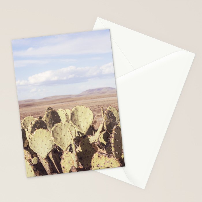 West Texas Landscape x Marathon Prickly Pear Cactus Photography Stationery Card Gallery Image 2