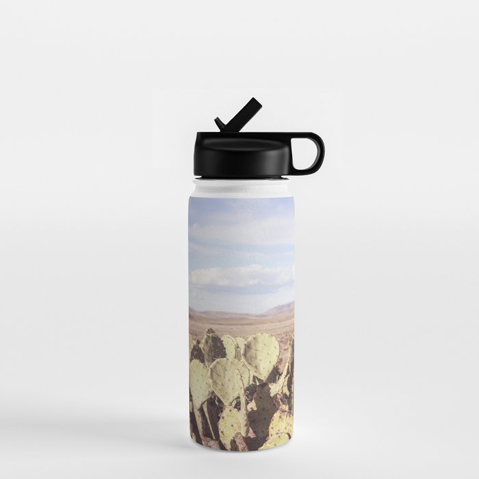 West Texas Landscape x Marathon Prickly Pear Cactus Photography Water Bottle Gallery Image 1