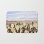 West Texas Landscape x Marathon Prickly Pear Cactus Photography Bath Mat Gallery Image 1