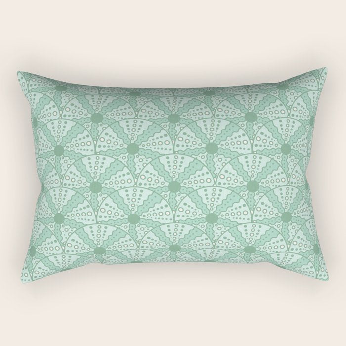 Sea Urchins - Aqua Blue Rectangular Pillow Gallery Image 1