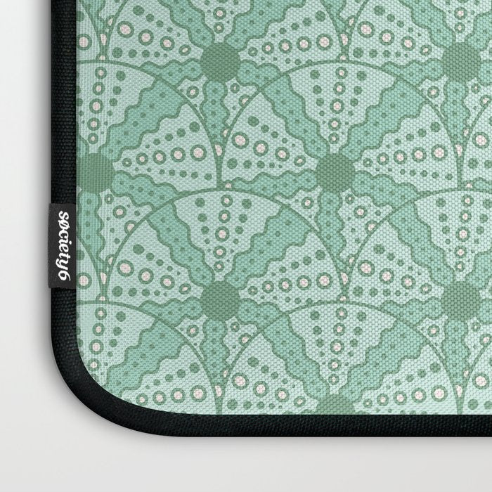 Sea Urchins - Aqua Blue Laptop Sleeve Gallery Image 3