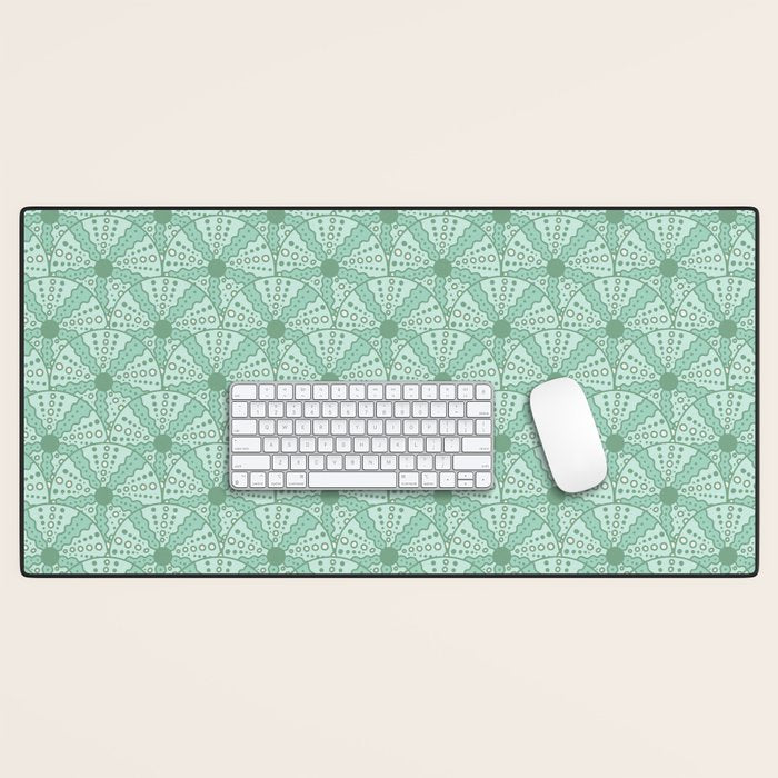 Sea Urchins - Aqua Blue Desk Mat Gallery Image 1