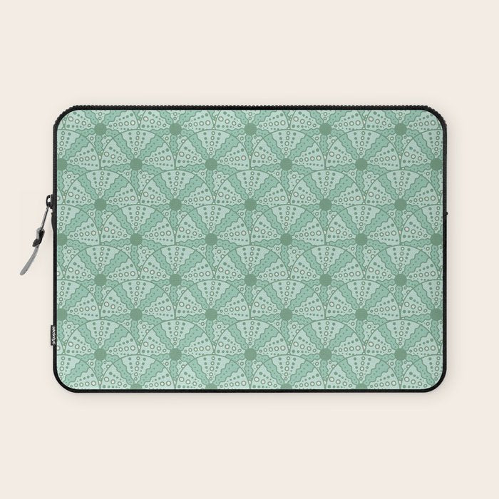 Sea Urchins - Aqua Blue Laptop Sleeve Gallery Image 1