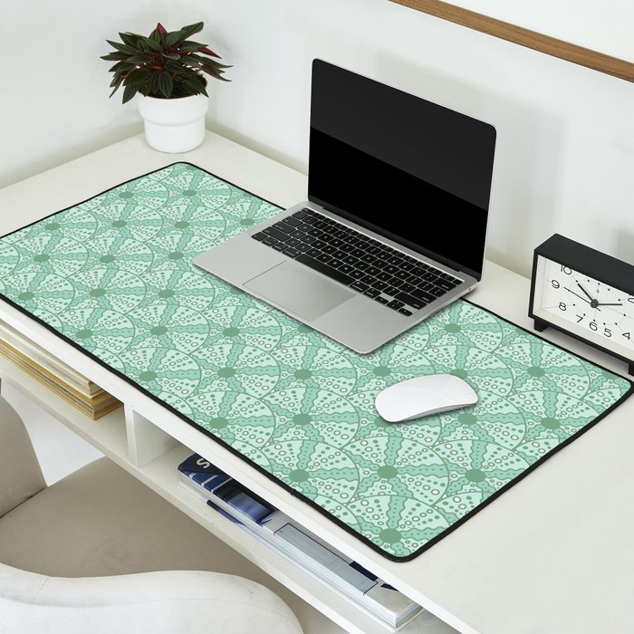 Sea Urchins - Aqua Blue Desk Mat Gallery Image 2