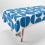 Mid Century Modern Geometric 04 Electric Blue Tablecloth Gallery Image 1