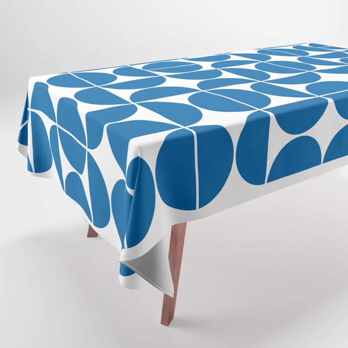 Mid Century Modern Geometric 04 Electric Blue Tablecloth Gallery Image 1