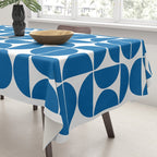 Mid Century Modern Geometric 04 Electric Blue Tablecloth Gallery Image 3