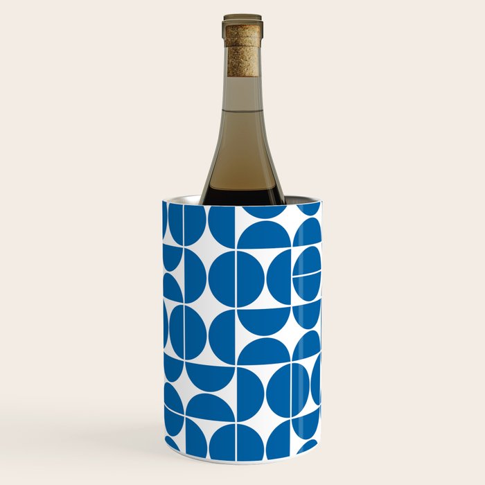 Mid Century Modern Geometric 04 Electric Blue Wine Chiller Gallery Image 2