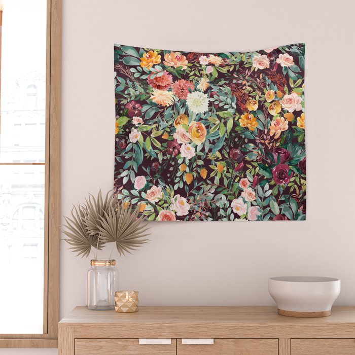 Fall Floral Wall Tapestry Gallery Image 2