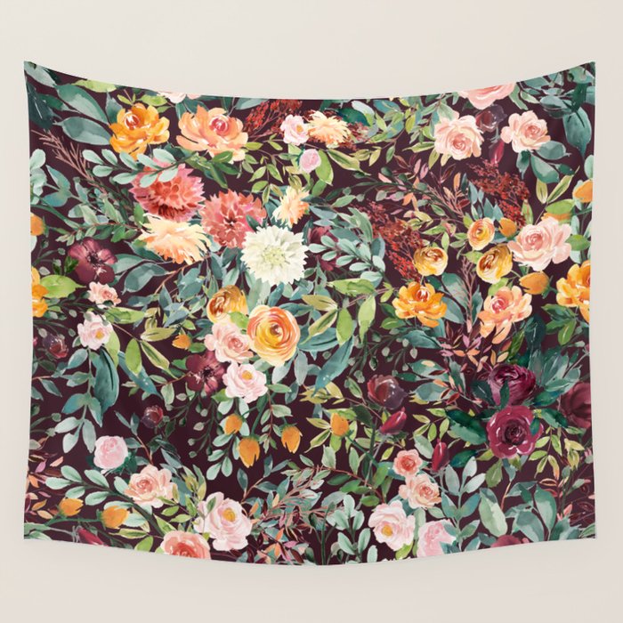 Fall Floral Wall Tapestry Gallery Image 1
