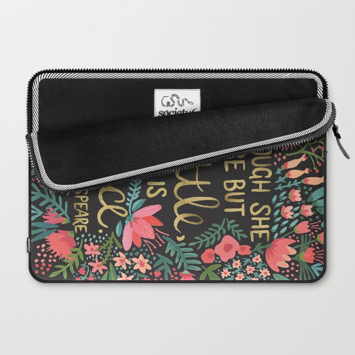 Little & Fierce on Charcoal Laptop Sleeve Gallery Image 2