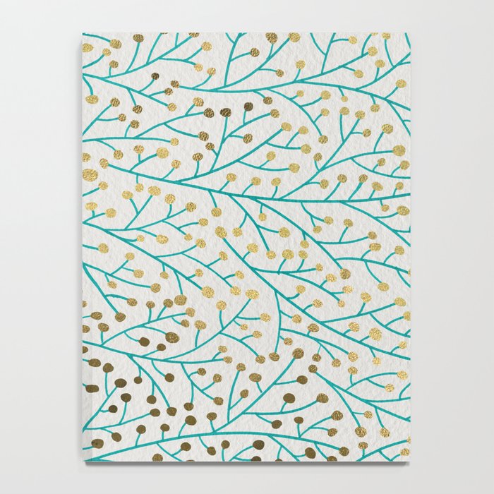 Berry Branches - Turquoise & Gold Notebook Gallery Image 4
