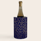 Gold Berry Branches on Navy Wine Chiller Gallery Image 3