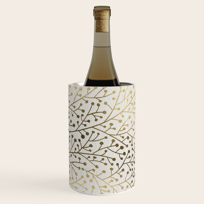 Gold Berry Branches Wine Chiller Gallery Image 2