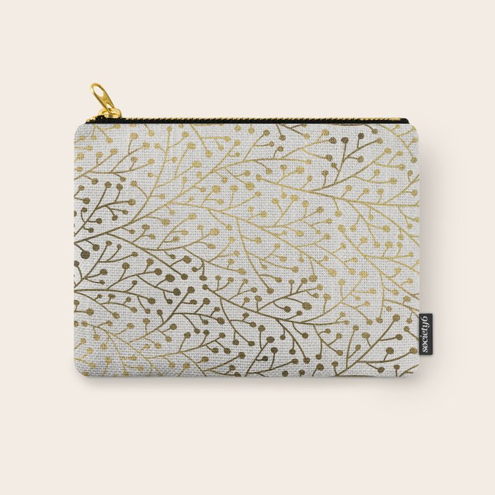 Gold Berry Branches Carry All Pouch Gallery Image 1