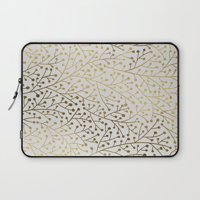 Gold Berry Branches Laptop Sleeve Gallery Image 1