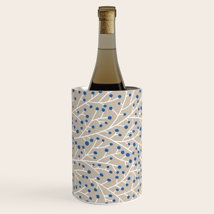 Blue & White Berry Branches Wine Chiller Gallery Image 2