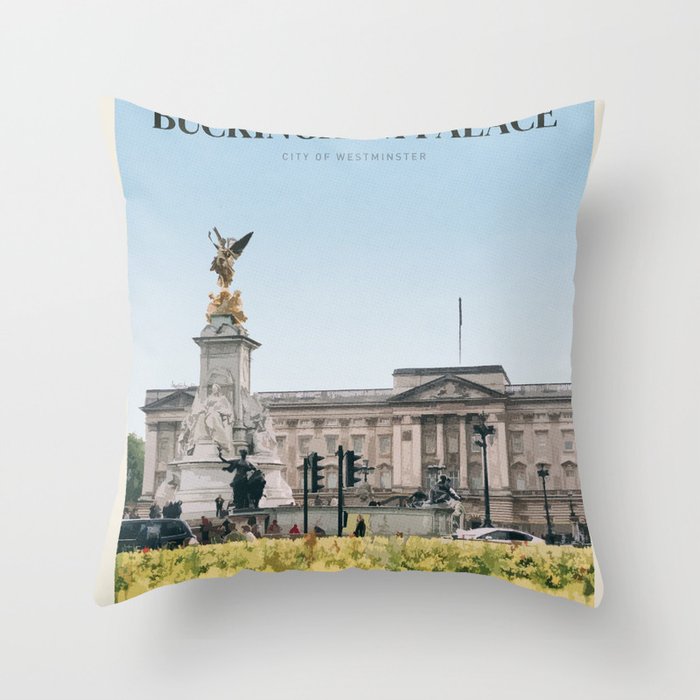 Visit  Buckingham Palace Throw Pillow Gallery Image 1