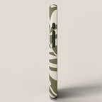 Reverse Floral Olive Green iPhone Case Gallery Image 2