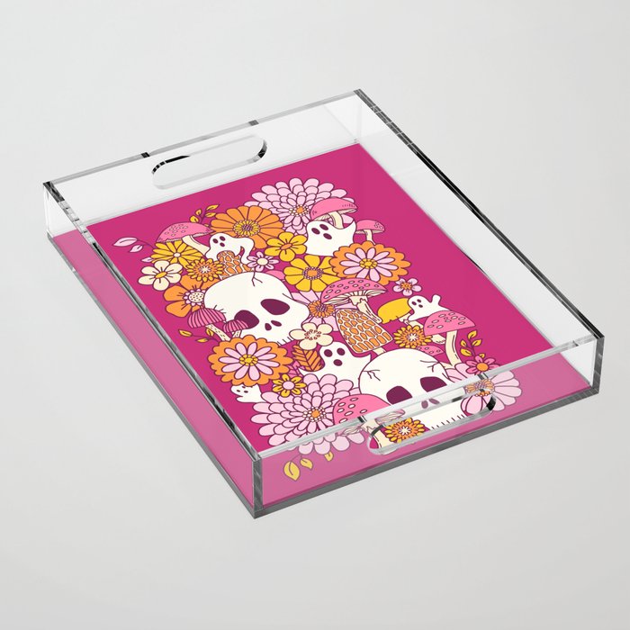 Spooky Mushroom Garden - Fuchsia Acrylic Tray Gallery Image 1
